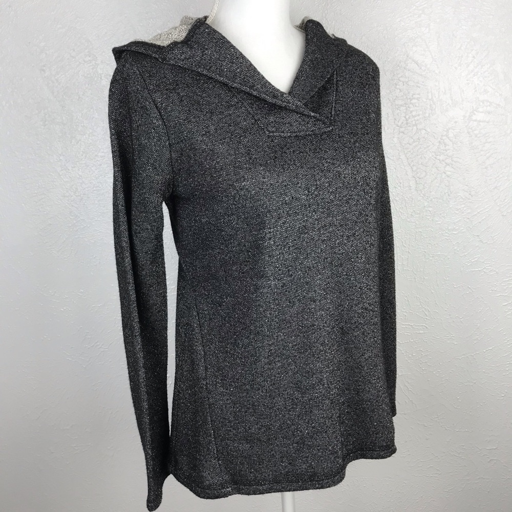St. John’s Bay | Metallic Hoodie Black & Silver S